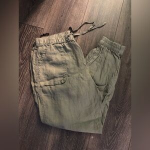 Jones New York Olive Linen Pants